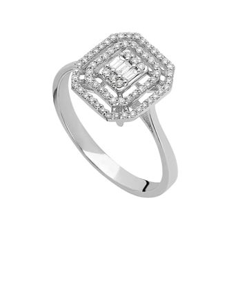 ÇİFT SIRA BAGET YÜZÜK