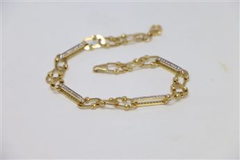 Taşlı Ataç Zincir Bileklik |14k