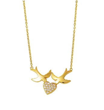 ÇİFTE KUMRULAR ALTIN KOLYE | 14K