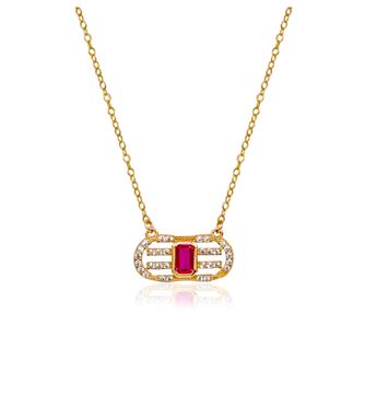 BORDO DORA ALTIN KOLYE | 14K