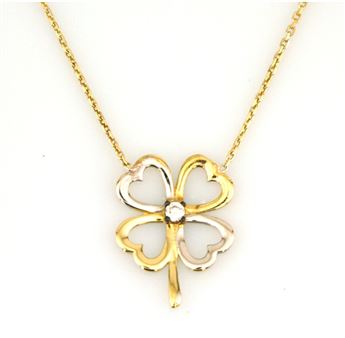 TAŞLI ALTIN YONCA KOLYE | 14K