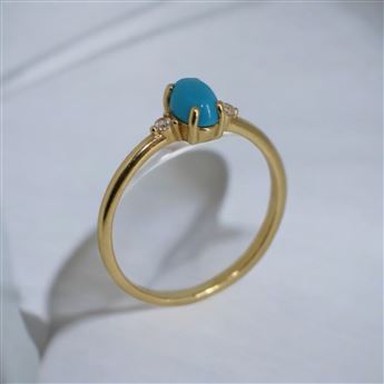 Firuze doğal taş yüzük